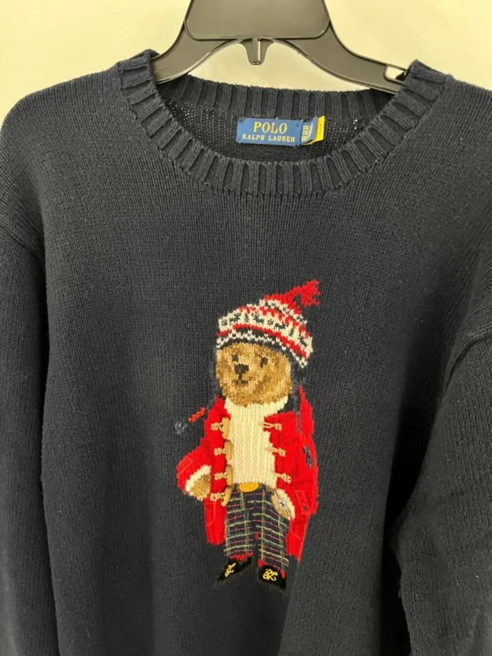 Polo Ralph lauren Men's Polo Bear Cotton-Cashmere Sweater Pullover Sz XXL EUC - Picture 3 of 7